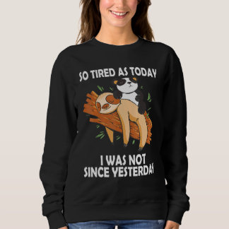 Sudadera Cute Sleeping Sloth & Panda Lazy Tired Napping Say