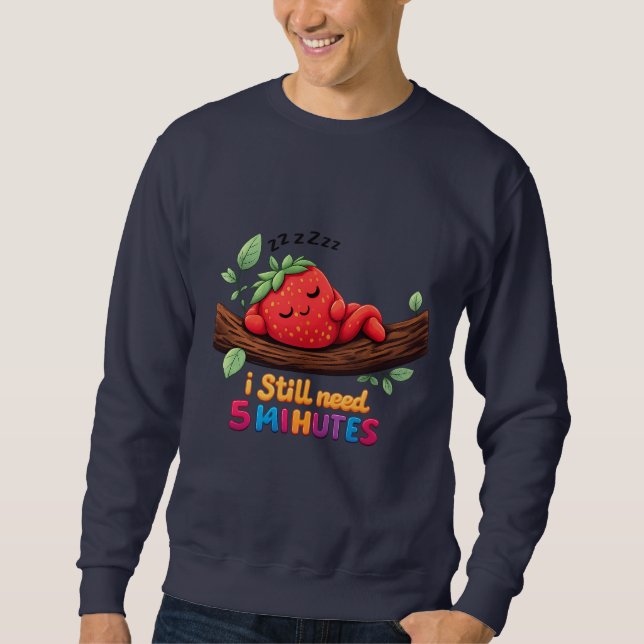 Sudadera Cute Sleeping Strawberry Men’s Crewneck Sweatshit (Anverso)