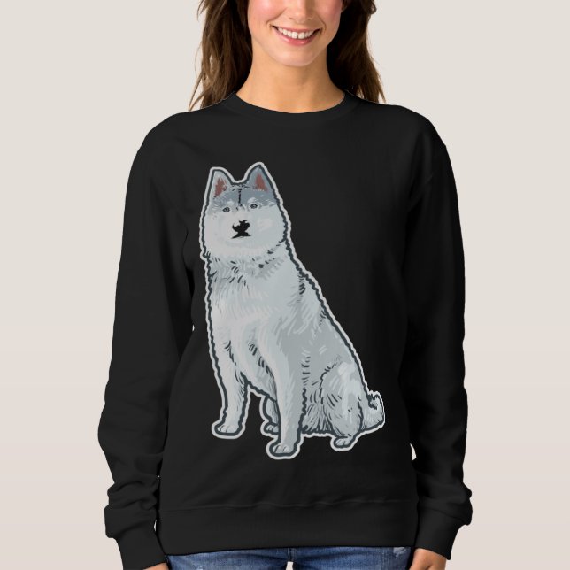 Sudadera Cute Sleigh Dog Siberian Husky (Anverso)