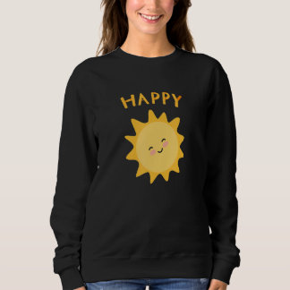 Sudadera Cute Smile Happy Face Unisex Yellow Fun Sun Summer