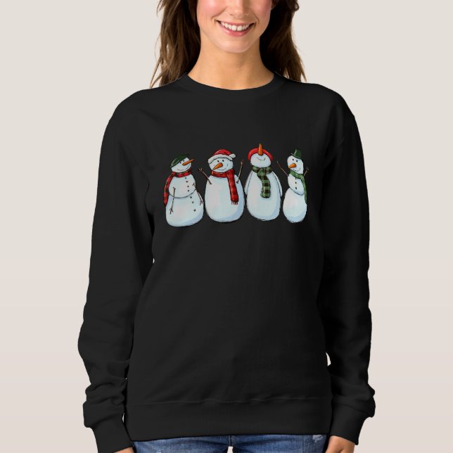 Sudadera Cute Snowman Christmas Womens Cute For Besties Fri (Anverso)