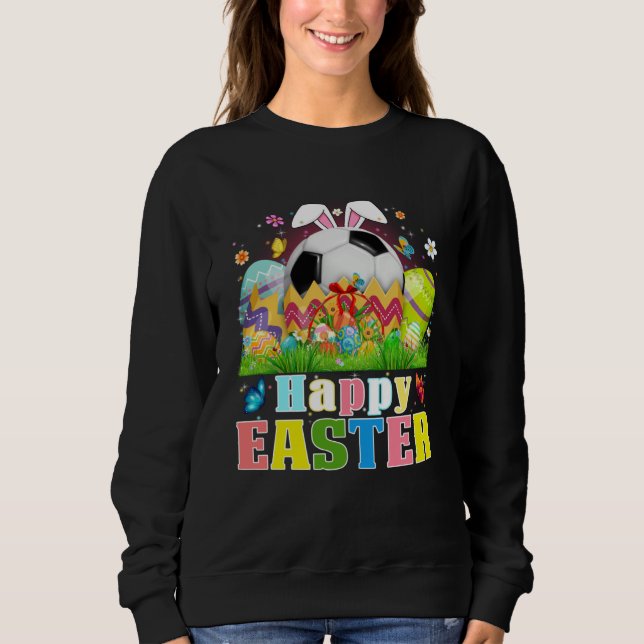 Sudadera Cute Soccer Ball Hatched From Egg Easter Day Men B (Anverso)