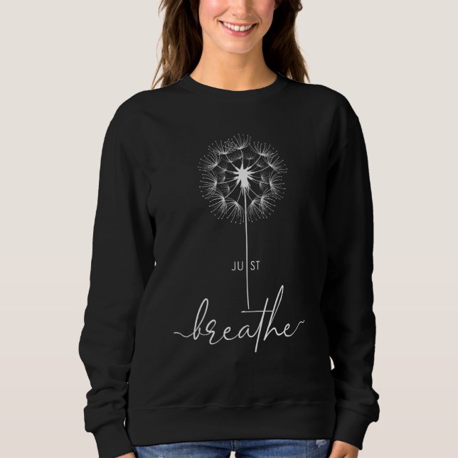 Sudadera Cute Sólo Dandelion Tattoodesign Flores Respirar B (Anverso)