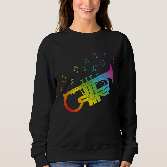 Sudadera Cute Soprano Cornet player gay musicians LGBTQ+ ga (Anverso)