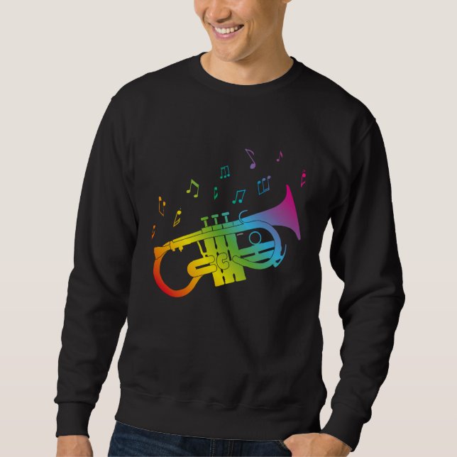 Sudadera Cute Soprano Cornet player gay musicians LGBTQ+ ga (Anverso)