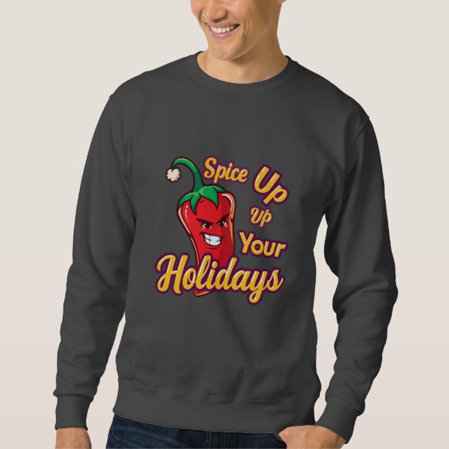 Sudadera Cute Spicy Christmas Chili – “Spice Up Your Holida (Anverso)