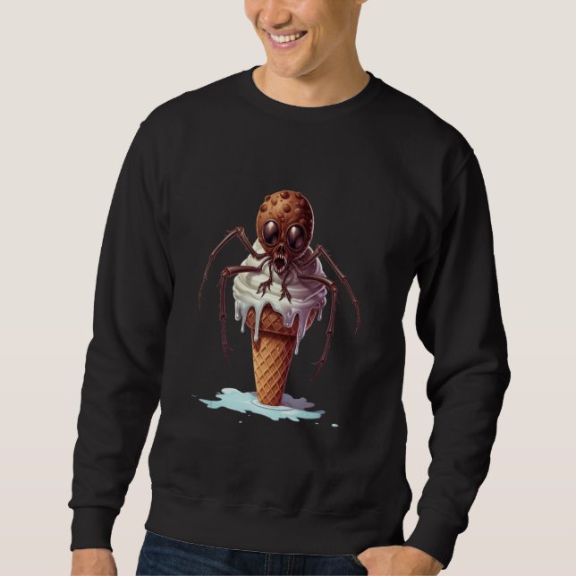 Sudadera Cute Spider eats Ice Cream  Summer Kids Ice Cream (Anverso)