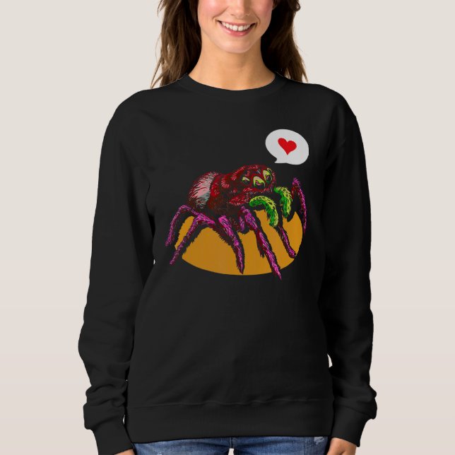 Sudadera Cute Spider Heart Spiders Web Cobweb Arachnophile (Anverso)