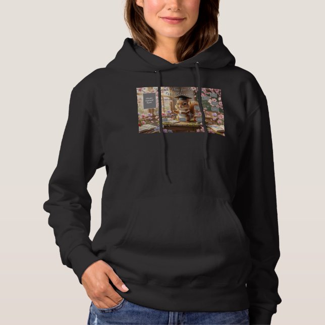 Sudadera Cute Squirrel Teacher Appreciation Blossom Hoodie (Anverso)