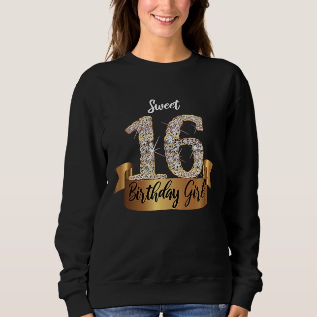 Sudadera Cute Sweet Sixteen party outfit in black and yello (Anverso)