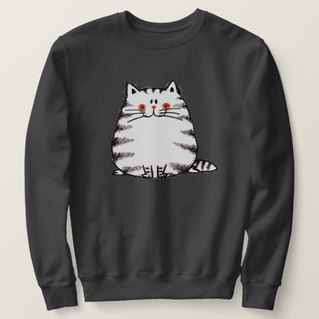 Sudadera Cute Tabby Cat - Kawaii gatito para los amantes de (Anverso del diseño)