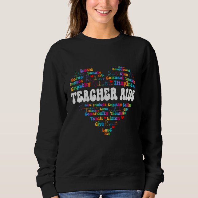Sudadera Cute Teacher Aide Appreciation Week back to school (Anverso)