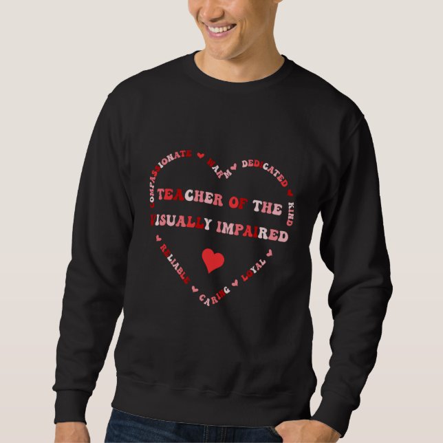 Sudadera Cute Teacher Squad Valentines Day Heart  1 (Anverso)