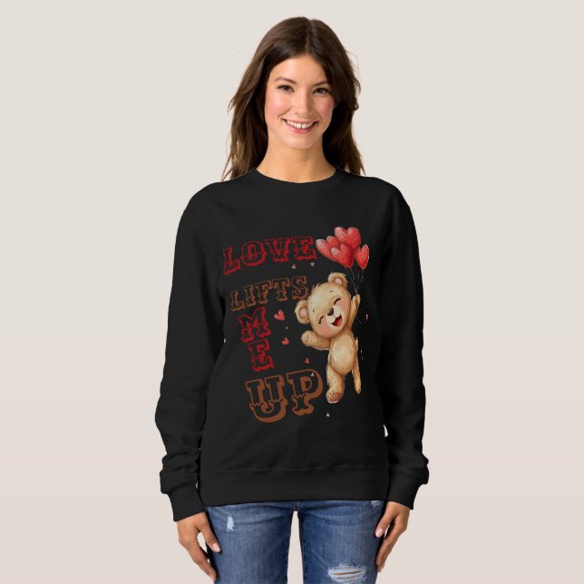 Sudadera Cute Teddy Bear Love Hearts (Anverso completo)