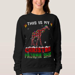 Sudadera Cute This Is My Christmas Lights Pajama Giraffe Re