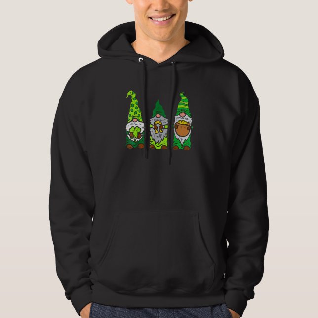 Sudadera Cute Three Gnome Shamrocks Saint Patrick's Day Men (Anverso)