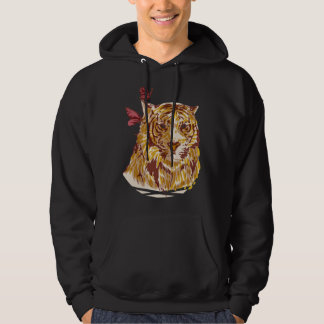 Sudadera Cute tiger with butterflies safari vintage style