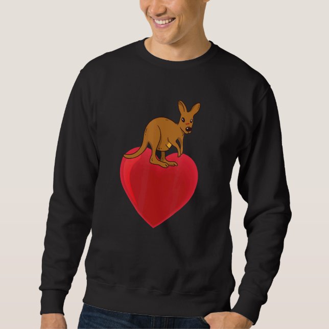 Sudadera Cute Traje de Corazón de Canguro Amar Australia Ca (Anverso)