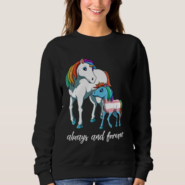 Sudadera Cute Transgender Unicorn Mama (Anverso)