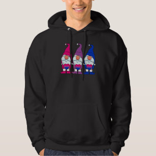 Sudadera Cute Tres Gnomos Bandera Bisexual Orgullo Bisexual