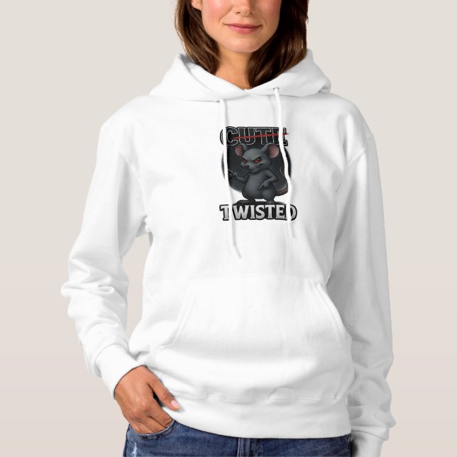 Sudadera Cute / Twisted Mouse – Funny Dark Humor (Anverso)