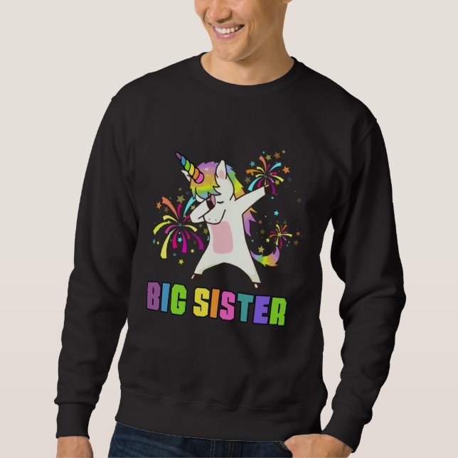 Sudadera Cute Unicorn Big Sister (Anverso)