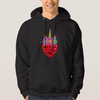 Sudadera Cute Unicorn Heart Valentines Day Girls Kids_2
