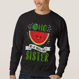 Sudadera Cute Uno En Una Melena De Agua De Melón Hermano