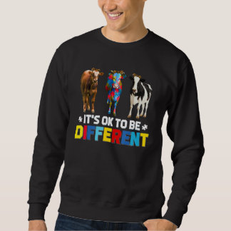 Sudadera Cute vaca de rompecabezas está bien ser autismo di