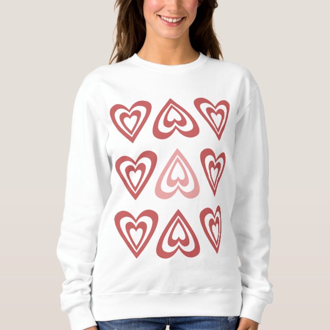 Sudadera Cute Valentine Hearts – Love & Romance Design (Anverso)
