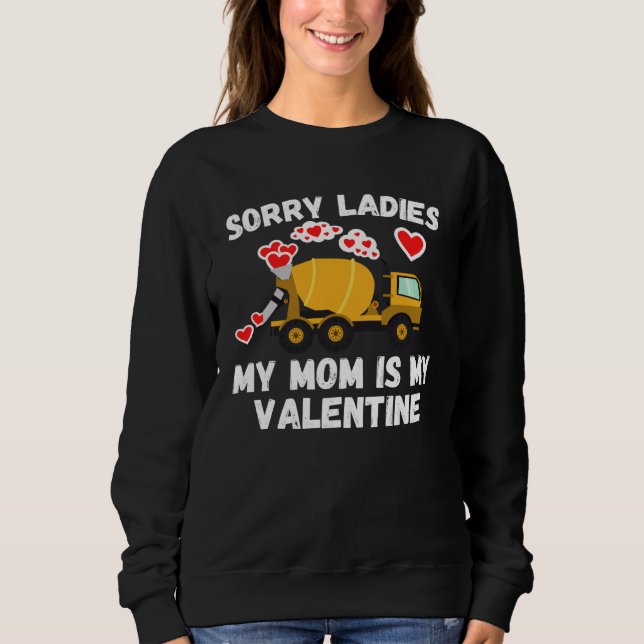 Sudadera Cute Valentine s Day Son  Cement Mixer Kids Boys (Anverso)