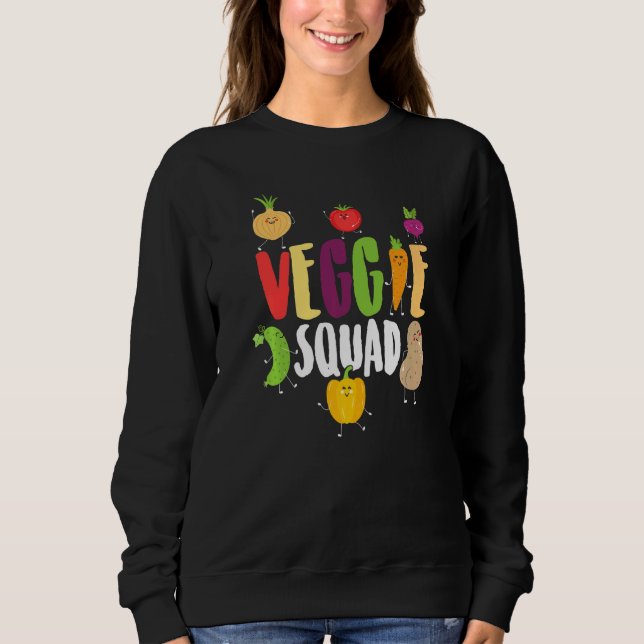 Sudadera Cute Vegetable Men Women Healthy Veggie Squad Vega (Anverso)