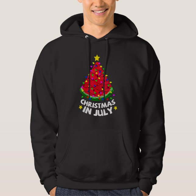 Sudadera Cute Watermelon Christmas In July Summer Beach Xma (Anverso)