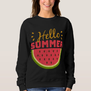 Sudadera Cute Watermelon Hello Summer Fruit Vintage Vacatio