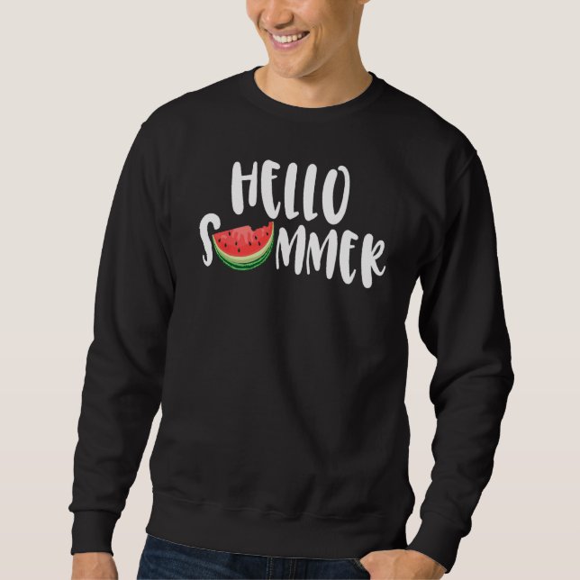 Sudadera Cute Watermelon Hello Summer Fruit Vintage Vacatio (Anverso)