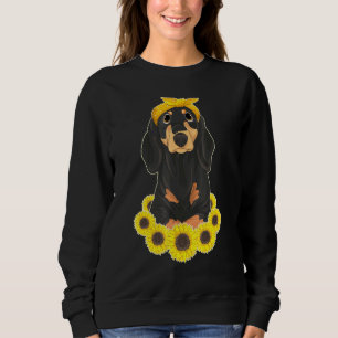 Sudadera Cute Weenie Mascota Animal Dog Sunflower Dachshund