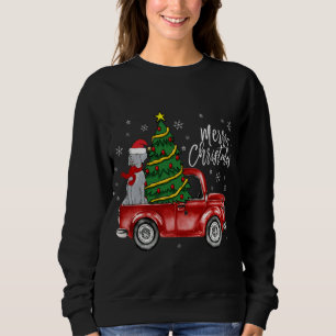 Sudadera Cute Weimaraner Camión de Perro Feliz Navidad Perr