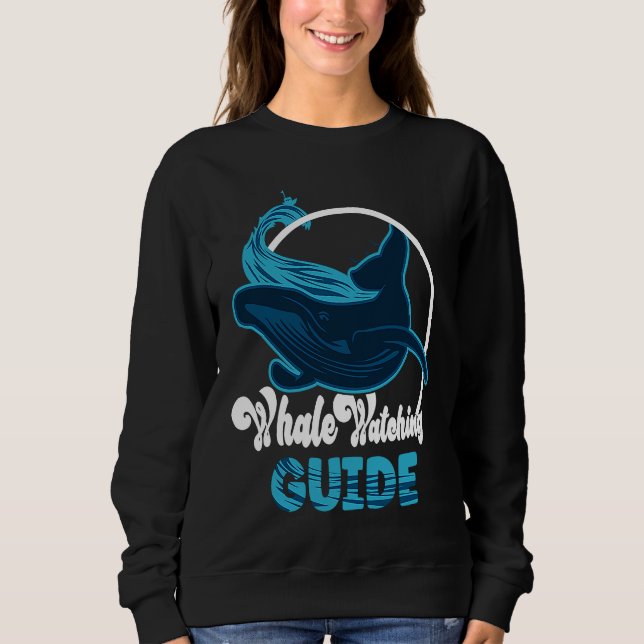 Sudadera Cute whale watching Guide (Anverso)