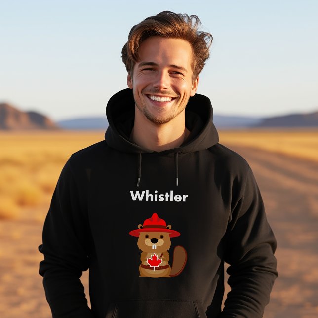 Sudadera Cute Whistler Canada Beaver con hoja de arce oscur (Subido por el creador)