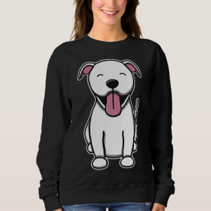 Sudadera Cute White Pitbull