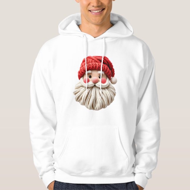 Sudadera Cute Yarn Santa Cara de Navidad (Anverso)