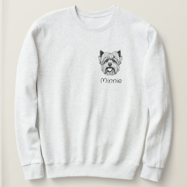 Sudadera Cute Yorkie personalizado (Anverso del diseño)
