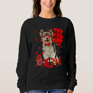 Sudadera Cute Yorkshire Terrier Dog El día de San Valentín 