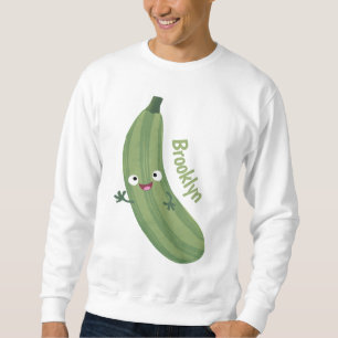 Sudadera Cute zucchini feliz personalizado ilustracion
