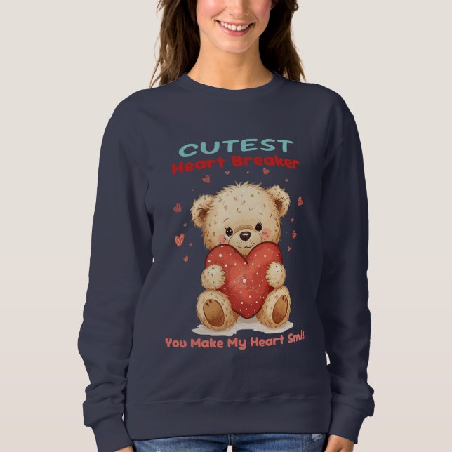 Sudadera Cutest Heart Breaker Teddy Bear (Anverso)