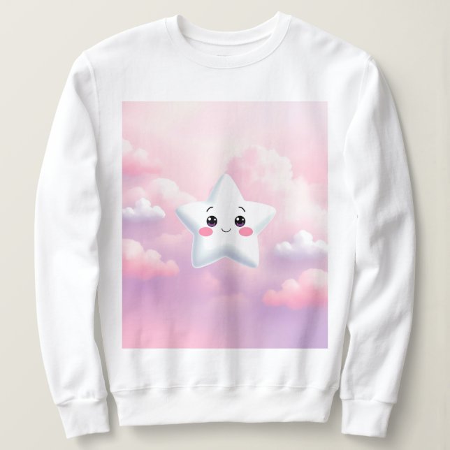 Sudadera Cutis Star Lavender Pink Sky Sweatshirt (Anverso del diseño)