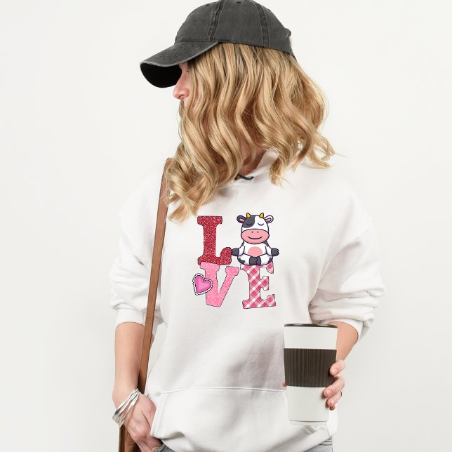 Sudadera Cuto amor rosado Yoga Cow (Subido por el creador)