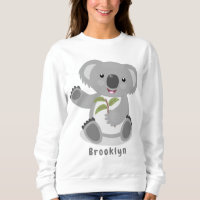 Cuto feliz koala saludando al ilustracion personal