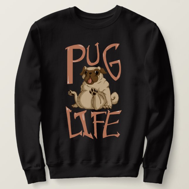 Sudadera Cuto Grasa Pug (Anverso del diseño)