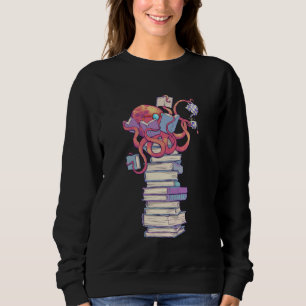 Sudadera Cuto pulpo Bookworm Divertido leer tee para "Book 